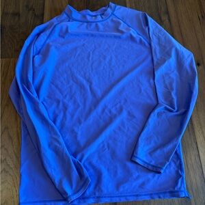 SunPoint Long Sleeve Rash Guard Swim Shirt - Periwinkle Blue - Large